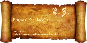 Magas Zoltán névjegykártya