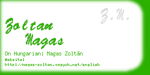 zoltan magas business card